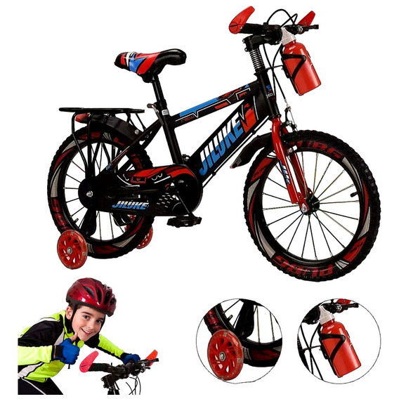 Bicicleta Infantil Deportiva Niños R-16 Ruedas Entrenamiento Color Rojo Tamaño del cuadro 16