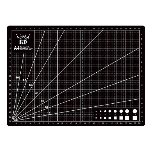 Base Tabla Tablero De Corte Rd A4 Medidas 30x22 Cm Patchwork Color Negro