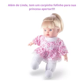 Boneca Nenem Menina Coleção Hair Soft Super Macia Milk Toys Model Loira