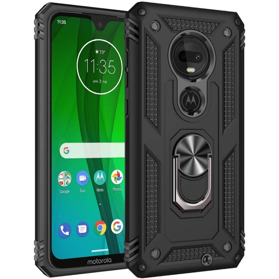 Funda Uso Rudo Para Moto  G7 Plus + Cristal Templado