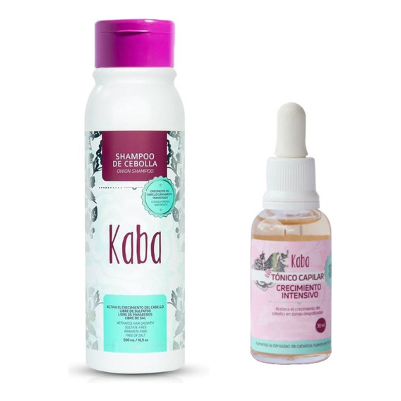 Kit Kaba Shampoo De Cebolla + Tónico Capilar De Crecimiento