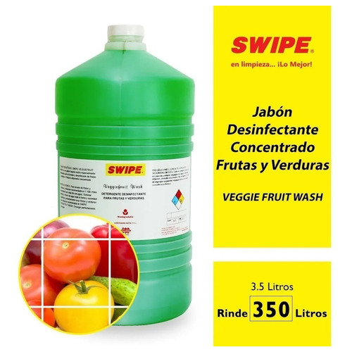 Jabón Desinfectante Concentrado Verduras Veggie Swipe 3.5l