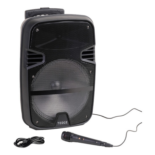 Parlante Karaoke Portátil 8w Bluetooth Micrófono 12 Pulgadas Color Negro