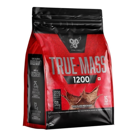 Suplemento en polvo BSN  True-Mass 1200 proteína sabor chocolate en bolsa de 4.71kg