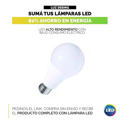 Ccolgante Campana 55cm Blanca Blanca Apto Led  Blanco/blanco