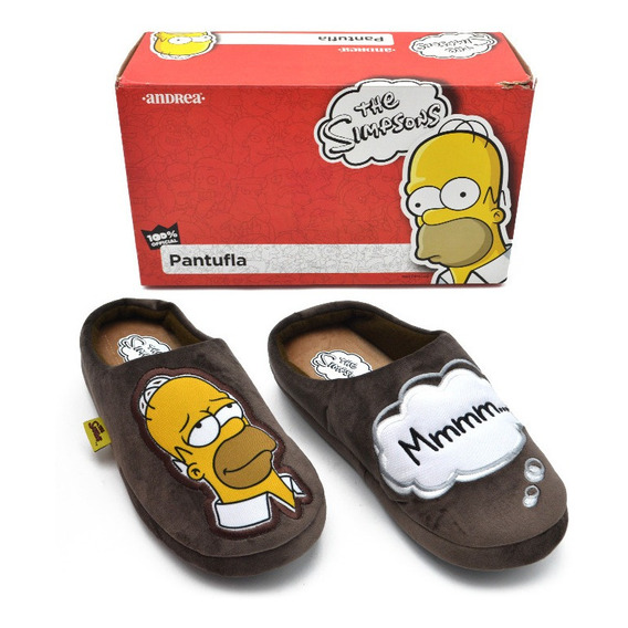 Pantufla Hombre Los Simpson Original Caballero Suaves Comoda