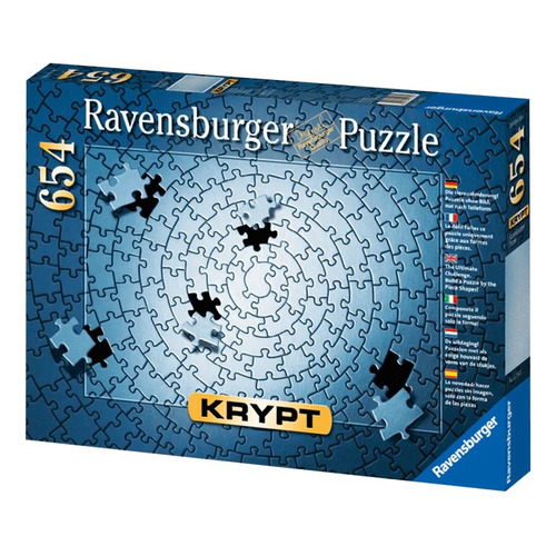 Rompecabezas Ravensburger Krypt Todo Plateado 654 Piezas