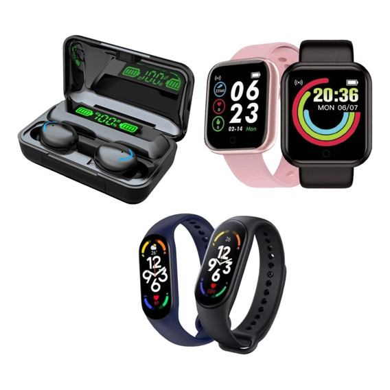 Smartwatch D20 + Auriculares F9 + Smartwatch Premium Combo!