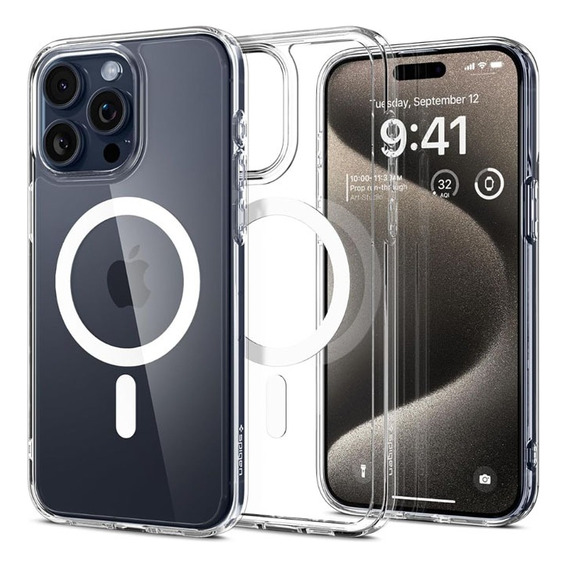 Case Funda Spigen Ultra Hybrid Magfit iPhone 15 Pro, Max