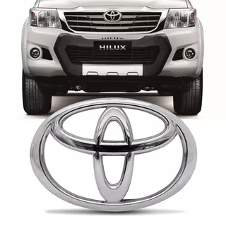 Emblema Dianteiro Radiador Hilux Srv 2005 Até 2015 Cromado