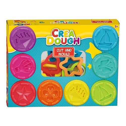 Set Masas Crea Dough Molde Y Corte Masa P/ Cortar Y Moldear Color multicolores