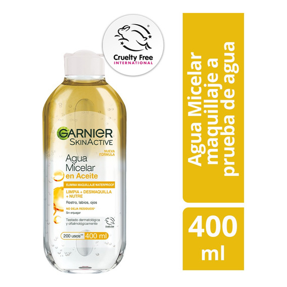 Agua Micelar En Aceite Garnier Skin Active 400ml Tipo de piel Todo tipo de piel