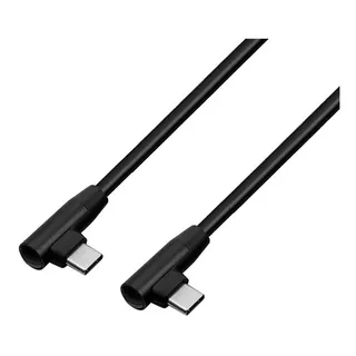 Cabo Usb-c 90 Graus Tipo C Para Tipo C Em L Pd 60w 1 Metro Cor Preto 1 Metro