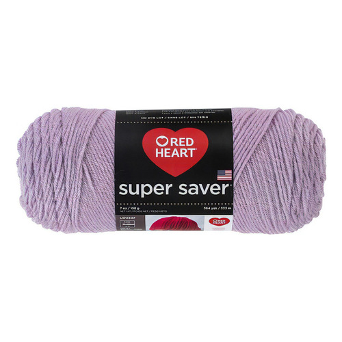 Estambre Acrílico Liso Super Saver Red Heart Coats Color 0579 Pale Plum