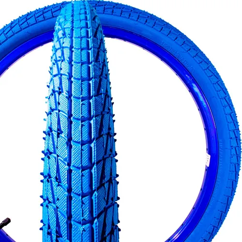 Par Pneu Colorido Aro 20x1.95 Bicicleta Kenda Bmx 2 Camara Cor Azul
