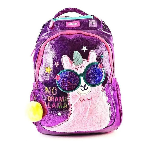 Mochila Infantil Llama Jardin Espalda 12 Pulgadas 91342 Edu Color Violeta