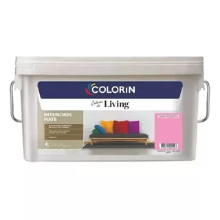 Pintura Latex Interior Lavable Colorin Living Color 4 Lts Color Rosa Mosqueta