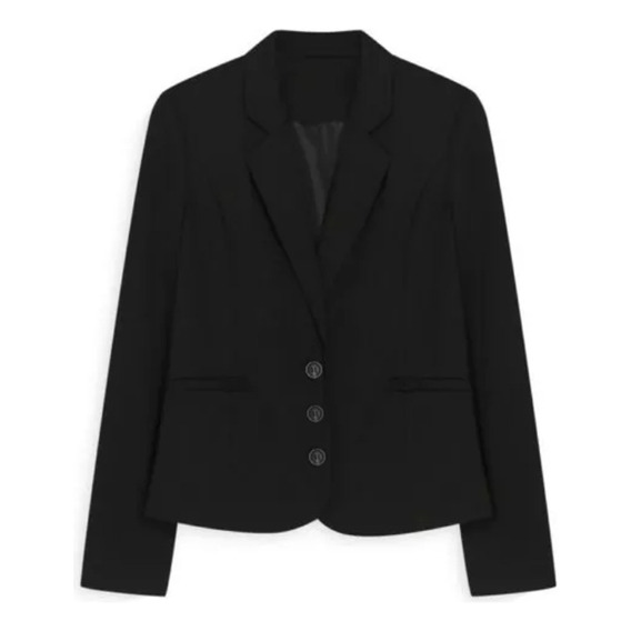 Blazer De Vestir Trabajo Negro Dama - Mundo Trabajo