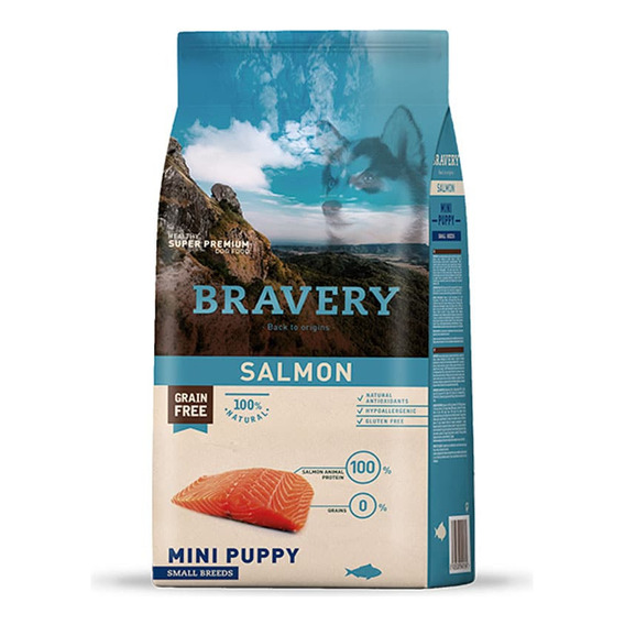Bravery Salmon Mini Puppy Raza Pequeña 2 Kg