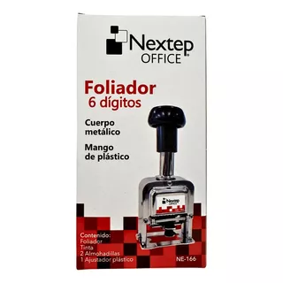 Foliador Nextep Ne-166 Metal 6digitos Automatico Tinta Negra
