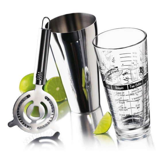 Shaker/coctelera Set 3 Pzas Libbey