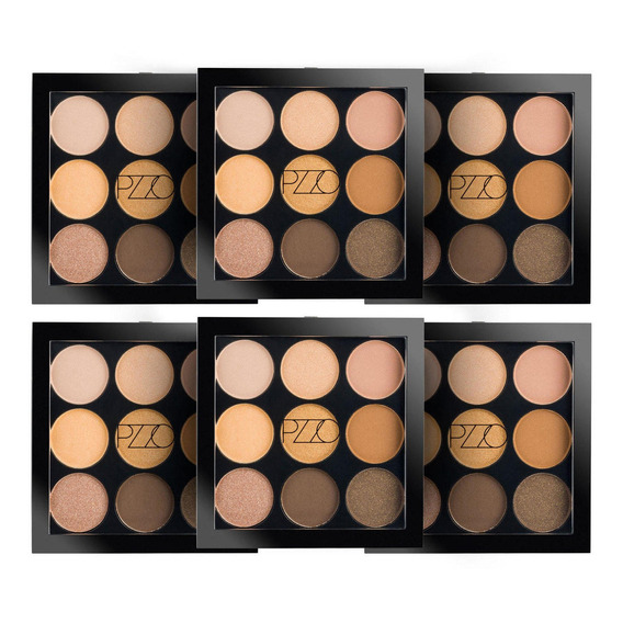 Paletas Sombras X 9 Petrizzio Brown Pack 6