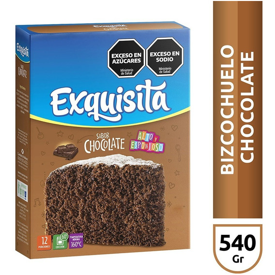 Exquisita bizcochuelo sabor chocolate polvo para preparar