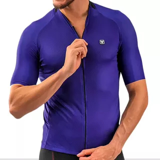 Camisa De Ciclismo Free Force Start All Fit Indigo Masculino