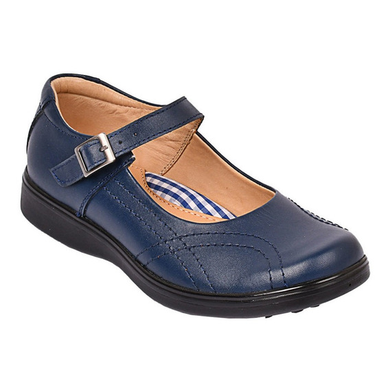 Zapatos Hebilla Almendras Em-046 Azul