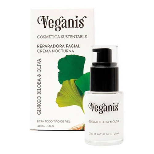 Veganis Crema Facial De Noche Ginkgo Biloba Reparadora Tipo de piel Sensible