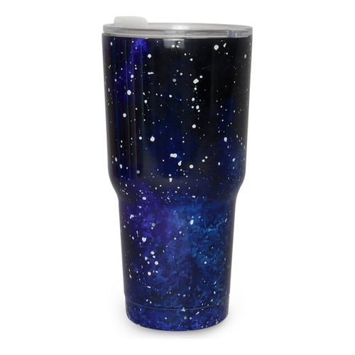 Vaso Termo Para Bebidas 30oz Galaxia Acero Inox Doble Pared Color Azul obscuro