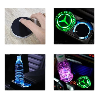 Porta Vasos Para Auto Luz Led Multicolor  Mg