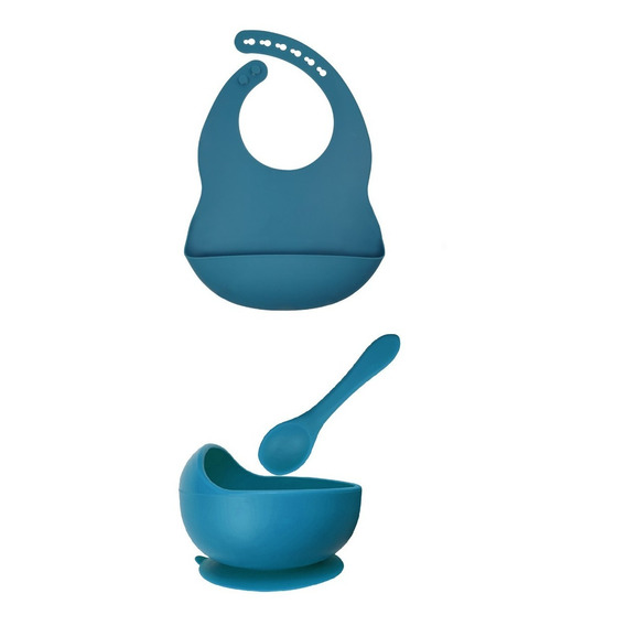 Set Alimentacion Bebe Silicona Premium-3 Prod Bowl Flex