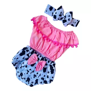 Conjunto Body Tiara Bebe Ciganinha Tematico Bunda Rica Baby