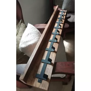 Perchero Rústico De 120cm Con 10 Ganchos 