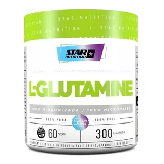 L Glutamina Star Nutrition 300 Grs 100% Pura Recuperador