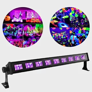 Barra Led Negra Uv 9 Led X 5w 45w Steelpro Chica Uv-95bar 