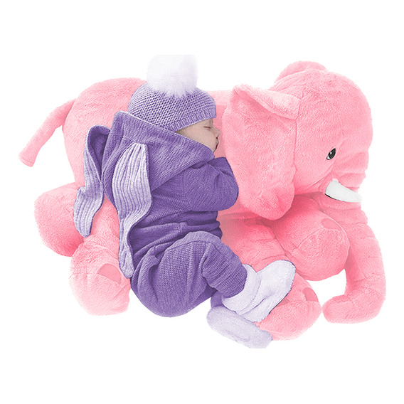 Peluche Almohada Elefante Almohadón De Apego 60cm - El Rey