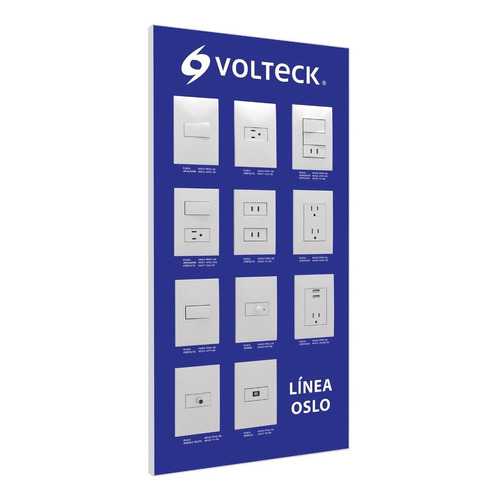 Exhibidor De Linea Oslo, Volteck 51588 Color Azul