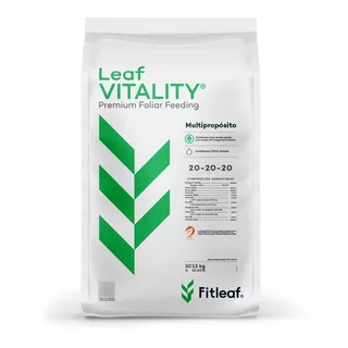 Fertilizante Foliar Leaf Vitality 20-20-20 De 12 Kg