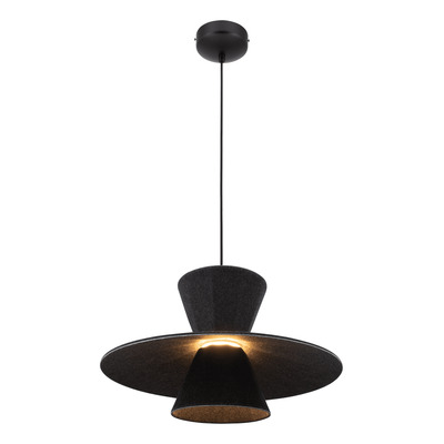 Colgante Led Ulán Fieltro 12w Dimer Deco Moderno Lk Negro