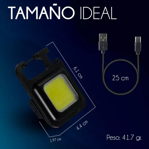 Mini Linterna LED con Imán y Clip - 2000 Lumen USB Tipo C