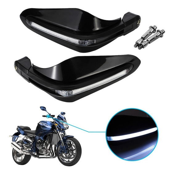 Protector Mano Cubre Puños Motocicleta Luz Led Moto Universa