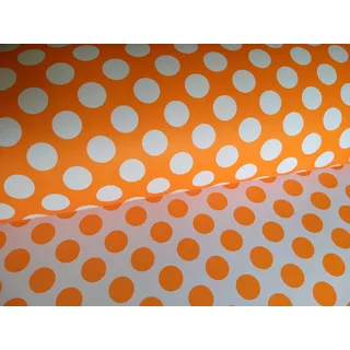 Cartulina Bifaz 70 X 50 Cm X 10 U Lunares Grandes Naranja Of