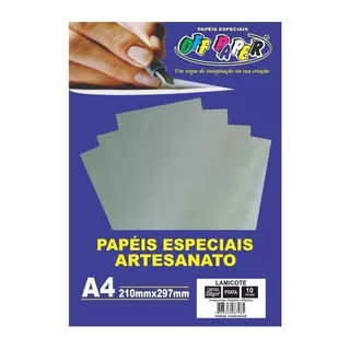 Papel Lamicote A4 250g/m² 10 Folhas Off Paper Prata