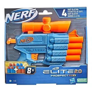 F4190 Nerf Elite 2.0 Prospect Qs-4 Pistola 8 Dardos Hasbro