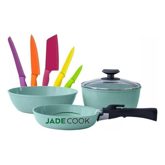 Set 10 Piezas - Jade Cook Smart + Cuchillos - Cv Directo