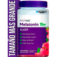 Melatonina Natrol 10 Mg | Tamaño Extra Grande | 180 Gomitas 