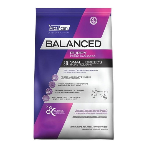 Alimento Vitalcan Balanced Dog para perro cachorro de raza pequeña sabor mix en bolsa de 1 kg