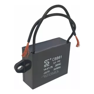 Capacitor Condensador Cuadrado 14mfd 14uf 250v Cable Ventilador